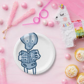 Ethan-Literaturskelett mit Buch Pappteller (Party)