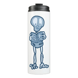 Ethan-Literaturskelett mit Buch Thermosbecher