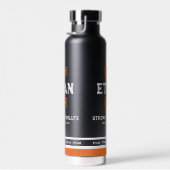 Ethan-Name bedeutet Sport-Monogramm-Orange Trinkflasche (Rechts)