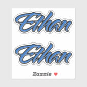 Ethan Name blue Aufkleber Sticker Stickerset (Blatt)