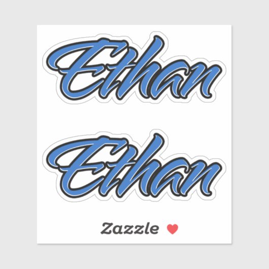 Ethan Name blue Aufkleber Sticker Stickerset (Blatt)