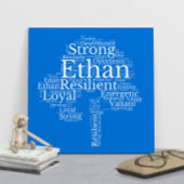Ethan Name Cloud Customizable Poster