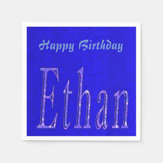 Ethan, Name, Logo, Happy Birthday Logo, Serviette (Vorderseite)