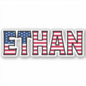 Ethan Name Vorname USA Sticker Stickerset (Vorderseite)