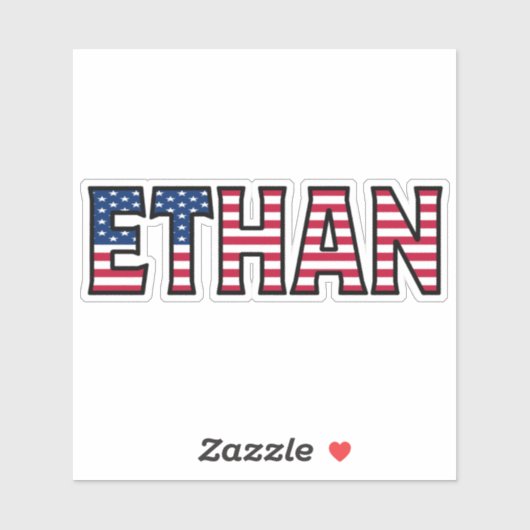 Ethan Name Vorname USA Sticker Stickerset (Blatt)