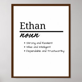 Ethan, Personalisierte Bezeichnung für Junge Poster
