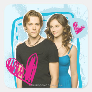 Ethan & Tara Quadratischer Aufkleber