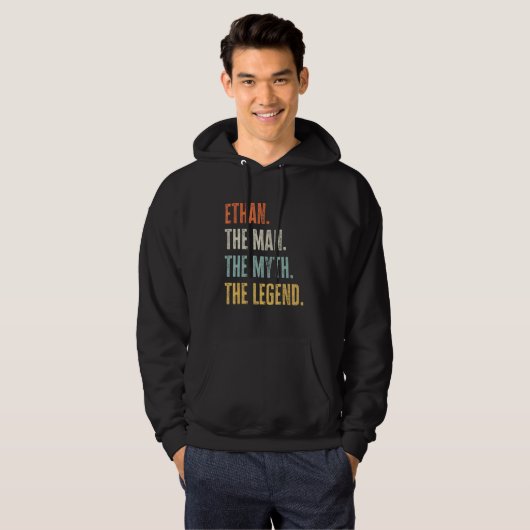 Ethan The Best, Man Myth Legend, Funny Best Name E Hoodie (Vorne ganz)
