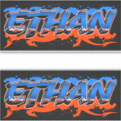 Ethan Vorname Name Graffiti Aufkleber Sticker (Vorderseite)