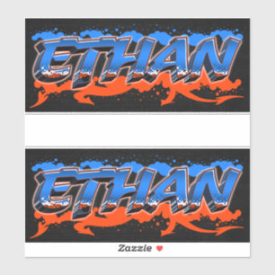Ethan Vorname Name Graffiti Aufkleber Sticker