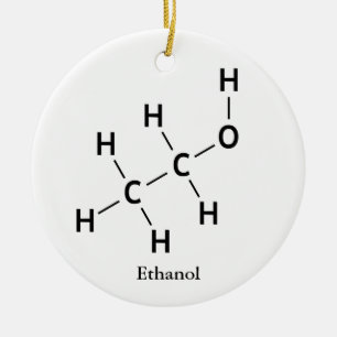 Ethanol-Alkohol-Molekül-Chemie Cool Keramikornament