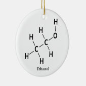 Ethanol Alkoholmolekül Chemie Cool Keramikornament (Rechts)