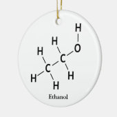 Ethanol Alkoholmolekül Chemie Cool Keramikornament (Links)