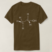 Ethanol Alkoholmolekül Chemie Weißes Design T-Shirt (Design vorne)