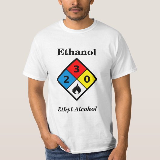 Ethanol-MSDS-Etikett T-Shirt (Vorderseite)