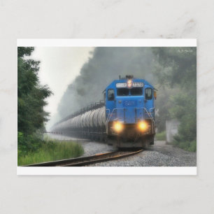 Ethanol-Zug in der Nebel Postkarte