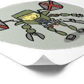 Ethan's Mech Comicbook Style Print Poster (Ecke)