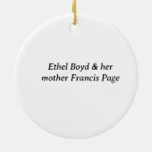 Ethel Boyd und Francis Roland Keramik Ornament (Hinten)
