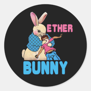 Ether Bunny Criminal Kidnap Junge Horror Ostertag Runder Aufkleber