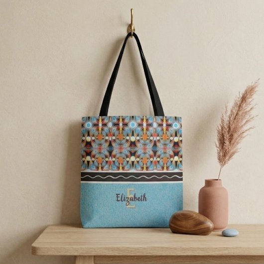 Ether-Leuchten gelb, orange, blau und schwarz Tasche