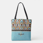Ether-Leuchten gelb, orange, blau und schwarz Tasche (Rückseite)