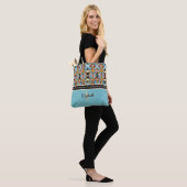 Ether-Leuchten gelb, orange, blau und schwarz Tasche (Am Model)