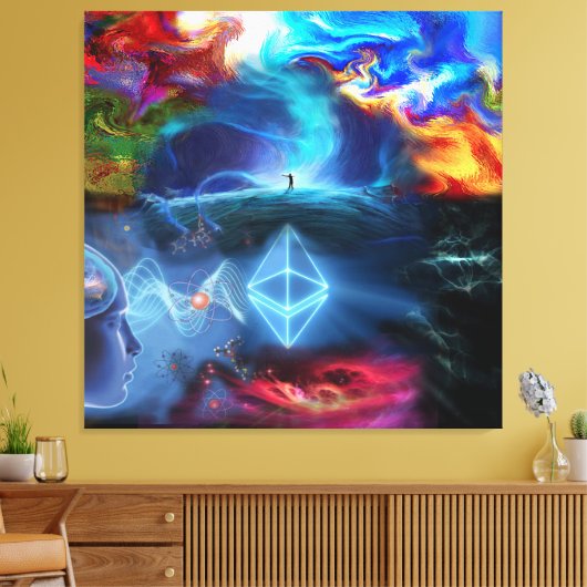 Ether Power Art Canvas Print Leinwanddruck (Insitu (Wohnzimmer))