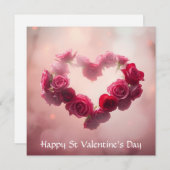 Etheral Soft Rose Bouquet Valentine Feiertagskarte (Vorne/Hinten)