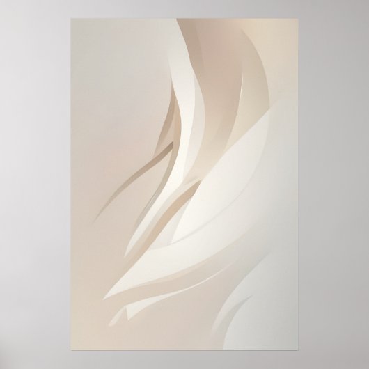 Ethereal Abstrakt Art Beige Poster (Vorne)