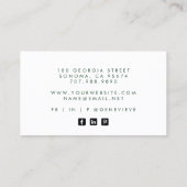 Ethereal Abstrakt Watercolor Gold Glitzer Visitenkarte (Rückseite)