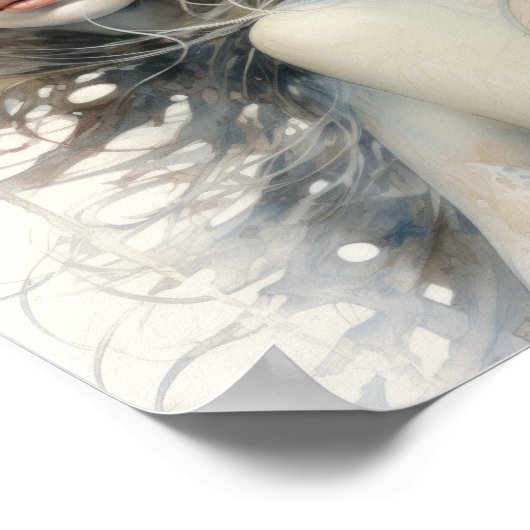 Ethereal Abstrakte Aquarellbahn Art Poster - Ins (Ecke)