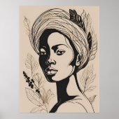 Ethereal African Minimalist Artwork Poster (Vorne)