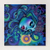 Ethereal Alien Beauty - Lebhafte Fantasy-Frau Puzzle (Horizontal)