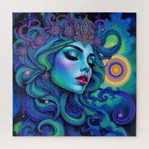 Ethereal Alien Beauty - Lebhafte Fantasy-Frau Puzzle