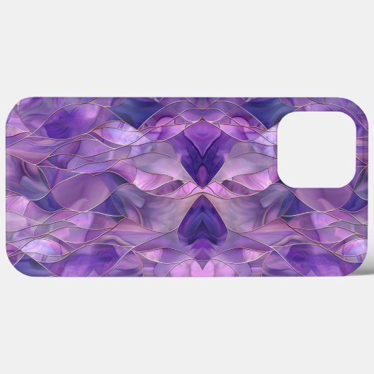 Ethereal Amethyst Flow Elegant Abstrakt Lila Case-Mate iPhone Hülle (Rückseite (Horizontal))