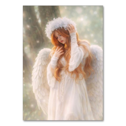 Ethereal Angel in the Forest Tischnummer (Vorderseite)