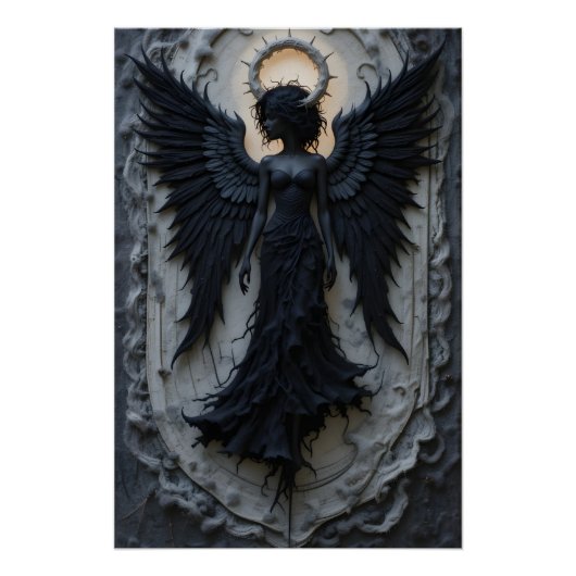 Ethereal-Angel-Silhouette Poster (Vorderseite)