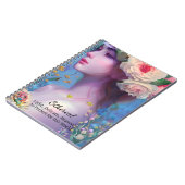 Ethereal Angela Frau mit Blume in ihrer Haare Notizblock (Linke Seite)