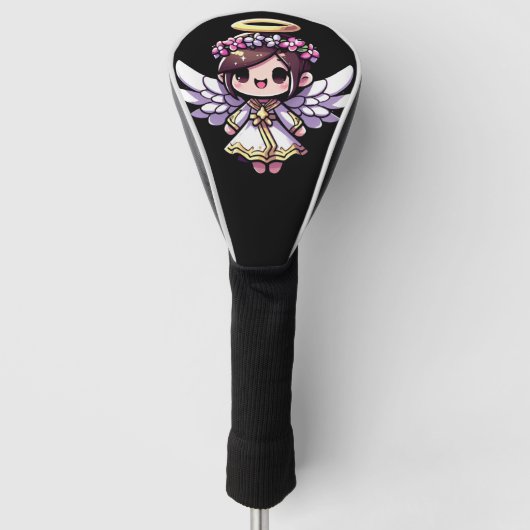 Ethereal Angelic Chibi - Engel, Halo, Blume Golf Headcover (Vorderseite)