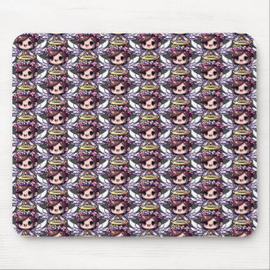 Ethereal Angelic Chibi - Engel, Halo, Blume Mousepad