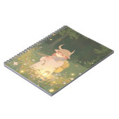 Ethereal Anime Girl mit Hörnern auf Whimsical Mead Notizblock (Linke Seite)