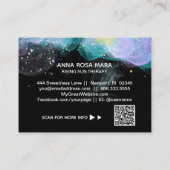 *~* Ethereal AP46 Gold Glitzer Abstraktes QR Logo Visitenkarte (Rückseite)