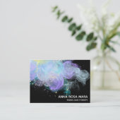 *~* Ethereal AP46 Gold Glitzer Abstraktes QR Logo Visitenkarte (Stehend Vorderseite)