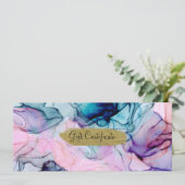 Ethereal Aquamarin rosa Lila, undurchsichtige Gesc Einladung (Stehend Vorderseite)