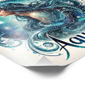 Ethereal Aquarius Zodiac Fotodruck (Ecke)