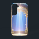 Ethereal Archway Phone Case Samsung Galaxy Hülle<br><div class="desc">Tragen Sie überall ein Stück purer Verzauberung mit sich. Diese atemberaubende Handy-Gehäuse zeigt eine ätherische Visualisierung eines verzierten Bogengangs, der in brillanten Lichtstrahlen in einem mystischen Wald badet. Die üppige Vegetation und die glänzenden Details umgeben einen Steinweg, der zu einer ruhigen Plattform führt und eine atemberaubende Szene aus spirituellem Wunder...</div>