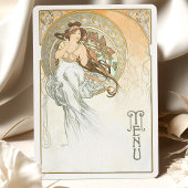 Ethereal Art Nouveau Wedding Menu Card Einladung