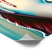 Ethereal Art Shimmery Woman Poster (Ecke)