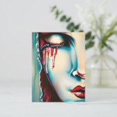 Ethereal Art Shimmery Woman Postkarte (Stehend Vorderseite)