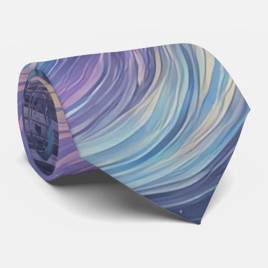 Ethereal Aurora Borealis Abstrakt Art Krawatte (Gerollt)